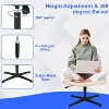 BestMassage Criss Cross Chiar Armless Adjustable Swivel Padded Home Office Desk Chair Wide Seat Computer Task for Home Office - image 4 of 4