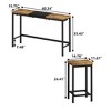 NicBex Dining Table Set for 3 Kitchen Table Pub Table Modern Design Long Dining Table Set with 3 Stools - 3 of 4