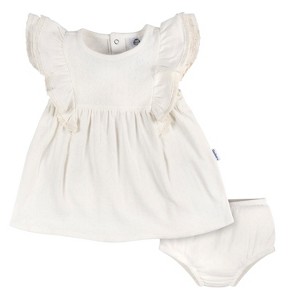 Gerber Baby Girls' Cotton Dress & Diaper Cover Set - 2-Piece - 1 of 4