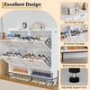 Shoe Cabinet with 4 Flip-Up Drawers Hidden Shoe Storage Cabinet with Open Storage for Entryway Hallway Bedroom Shoe Organizer Cabinet - 4 of 4