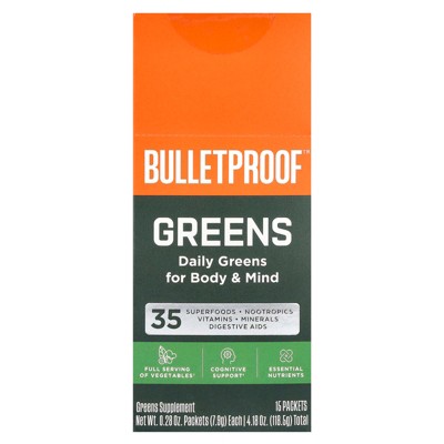 BulletProof Greens, 15 Packets, 0.28 oz (7.9 g) Each