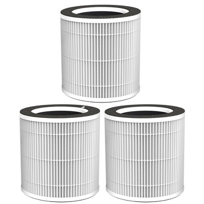 Vremi Replacement Filter for Vremi Premium True Air Purifier with Fine Preliminary, HEPA H13, and Activated Carbon Filtration System, White (3 Pack)