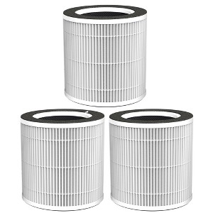 Vremi Replacement Filter for Vremi Premium True Air Purifier with Fine Preliminary, HEPA H13, and Activated Carbon Filtration System, White (3 Pack) - 1 of 4