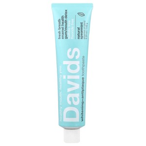 Davids Whitening + Antiplaque Toothpaste, Natural Spearmint , 5.25 oz (149 g) - 1 of 4