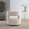 CAVINAS Teddy Round Swivel Accent Chair with Curved Back,Cozy Upholstered Swivel Living Room Chair,Reading Chairs for Living Room - 4 of 4