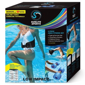 Sunlite Sports Water Workout Combo Set, High Density Water Weight, Swim Belt, Soft Padded, Water Aerobics, Aqua Therapy, Pool Fitness, Water Exercise - 1 of 4