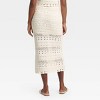 Women's Openwork Midi Sweater Skirt - Universal Thread™ Cream - 2 of 3