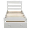 Twin Size Platform Bed Frame with Storage Drawer, Wood Twin Platform Bed Frame with Headboard and Wood Slat Support - 4 of 4