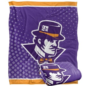 University Of Evansville Logo Dots Silky Touch Blanket White 50x60 - 1 of 4
