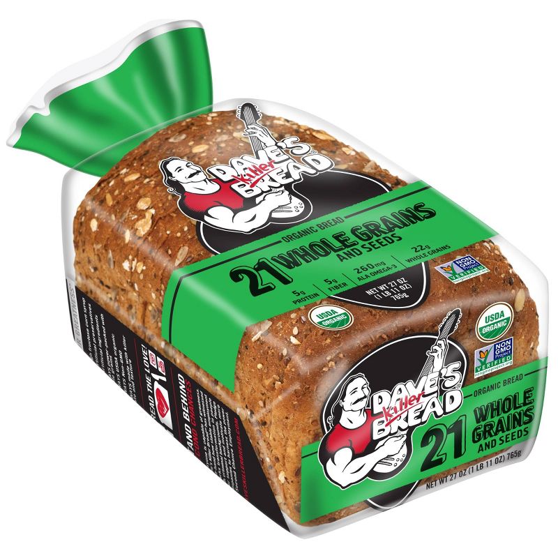 Dave&#39;s Killer Bread Organic 21 Whole Grains and Seed Bread - 27oz, 2 of 8