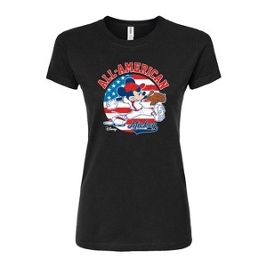 Women's - Disney - Mickey Americana Baseball Fitted Graphic T-Shirt - 1 of 3