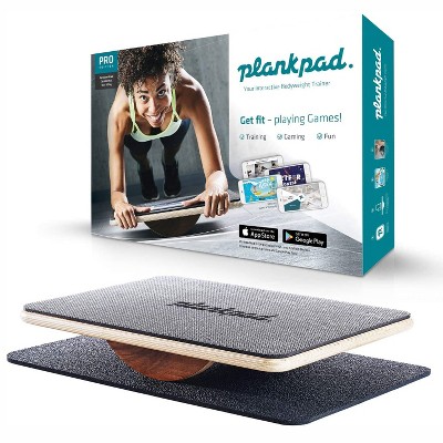 Plankpad Pro Full Body Strength Fitness Trainer Balance Board with iOS Android Training Workout Programs Gaming App for All Fitness Levels, Black