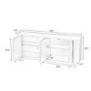 64" Modern Wave Pattern Sideboard Buffet Cabinet,Wooden Storage TV Stand for Living Room Entryway Kitchen-Baofuwish - 4 of 4