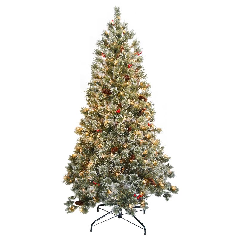National Tree Company 6 ft. Crystal Cashmere Tree with Clear Lights, 1 of 6