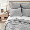 Light Grey Velvet Euro Sham - Set of 2 - Levtex Home - 2 of 3