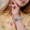 HTUTWOO Floral Engraved Apple Watch Band, Silicone Glossy Wildflower Strap 38/40/41/42/44/45/49mm for iWatch Series 10 9 8 7 6 5 4 3 2 1 SE Ultra - 4 of 4