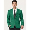 Lars Amadeus Men's Dress Slim Fit Single Breasted One Button Prom Suit Sports Blazer - 2 of 4