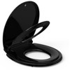 Round Toilet Seat with Toddler Seat Built in - Fits Both Adults and Children, Soft-Close & Non-Slip Design, Easy Installation & Cleaning, Black - 2 of 3