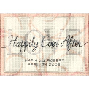 Dimensions Mini Counted Cross Stitch Kit 7"X5"-Happily Ever After Record - 1 of 1