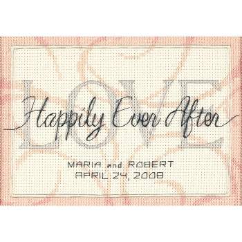 Dimensions Mini Counted Cross Stitch Kit 7"X5"-Happily Ever After Record (14 Count)