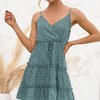 Anna-Kaci Women's Sleeveless V-Neck Mini Dress with Adjustable Spaghetti Straps and Tiered Ruffle Hem - 2 of 4