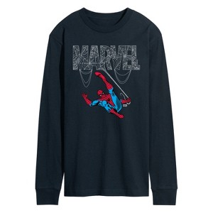 Men's - Marvel - Logo Web Spider-Man Long Sleeve Graphic T-Shirt - 1 of 3