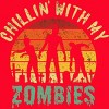 Women's Design By Humans Halloween Chillin With My Zombies Funny By Ering Racerback Tank Top - 2 of 3