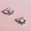 Sterling Silver Filigree Circle Stud Earrings Design Style Exquisite and Delicate - 4 of 4