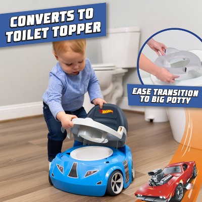 Hot Wheels Blue Race Car Potty Training Toilet with Detachable Seat