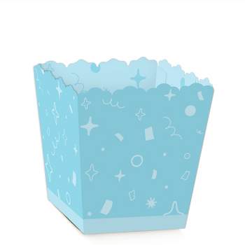 Big Dot of Happiness Blue Confetti Stars - Party Mini Favor Boxes - Simple Party Treat Candy Boxes - Set of 12