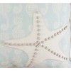 Beachcombers Light Powder Blue Seahorse & Starfish Accent Throw Pillow, 16" x 18" - 2 of 2