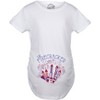 Maternity Lil Firecracker Pregnancy Tshirt Cute 4th Of July USA Tee For Mom To Be - Crazy Dog Maternity T Shirt - image 2 of 4