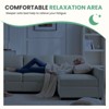 AZL1 Life Concept Accent Chairs Bean Bag Chair Adults Foam Big Beanbag Round Big Sofa for Lounging and Gaming All Ages, Gray, 24.8"*24.8"*13.5" - 2 of 4
