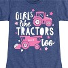Girls' - Case IH - Girls Like Tractors Too Fitted Short Sleeve Graphic T-Shirt - 2 of 4