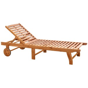 PAGED Pool Lounge Chairs Chaise Lounge Chair with Reclining Backrest All Weather Reclining Chair for Outside, Beach, Lawn - 1 of 4