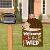 Big Dot of Happiness Forest Hedgehogs - Party Decorations - Woodland Birthday Party or Baby Shower Welcome Yard Sign - 2 of 4