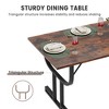 Whizmax Farmhouse Dining Table for 6 People, 70.8-Inch Rectangular Rustic Kitchen Wood, Dining Table Table with Heavy Duty Metal Legs for Dining Room - 3 of 4