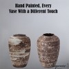 Uniquewise Textured Vintage Inspired Ceramic Vase Perfect for Displaying Faux Flowers Branches & Pampas Grass for Farmhouse Decor - 4 of 4