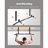 VEVOR Joist Mount Pull Up Bar, Ceiling Mounted Chin Up Bar for Home Gym, Multi-Grip Pull Ups, 42 in Width, 440 lbs Capacity, Black - 4 of 4