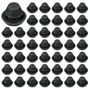 Unique Bargains Rubber Corrosion-Resistant Silicone Snap-in Locking Hole Plugs Black - 1 of 4
