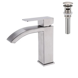 PAGED Bathroom Faucet with Pop-Up Drain, Single Handle Bathroom Sink Faucet with Overflow, Faucet for Bathroom - 1 of 4