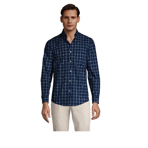 Lands End Mens Traditional Fit No Iron Twill Shirt 