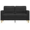 vidaXL 2-seater Sofa Black 100% polyester, foam filling, metal frame - 2 of 4