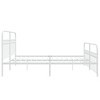 vidaXL King Metal Bed Frame with Headboard and Footboard - White Steel, 81.5"x78"x39.4", with Extra Storage Space - 4 of 4