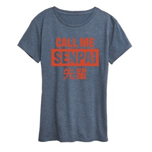 Women's - Instant Message - Call Me Senpai Short Sleeve Graphic T-Shirt - 1 of 4