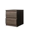 FurniFact,Brown 2 Drawer Nightstand - Stylish Nightstand with Drawers for Bedroom - 3 of 4