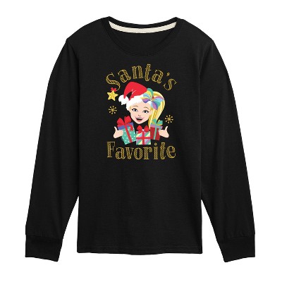 JoJo Siwa Santas Favorite Long Sleeve Graphic T-Shirt - Black - 5T