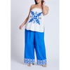 ELOQUII Women's Plus Size Embroidered Column Top - 4 of 4