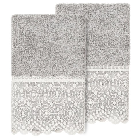 Linen Hand Towel - Light Natural with Frayed Edges - Southern Home