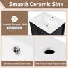 Lyngins 24" Freestanding Bathroom Vanity with Sink, Vintage Bathroom Storage Cabinet, Soft-Close Cabinet + 3 Drawers, Retro Metal Handles - 3 of 4
